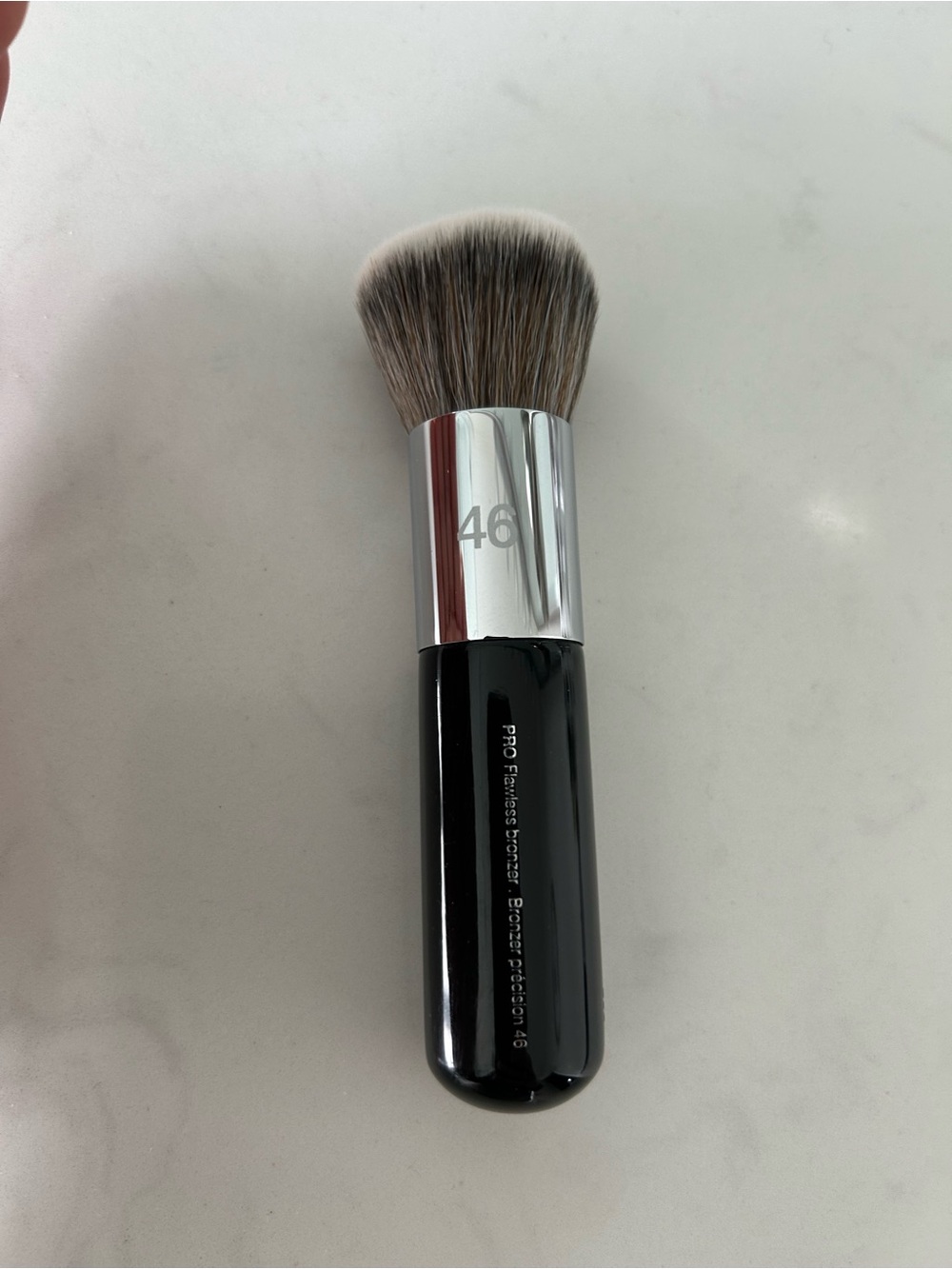 Sephora Pro Foundation Brush #46 - Black Handle, Silver Ferrule, Brown Bristles